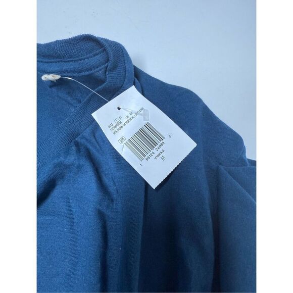 NWT GUESS Los Angeles Men’s Short Sleeve T-Shirt Size M Blue w/Dark Silver - Picture 6 of 6